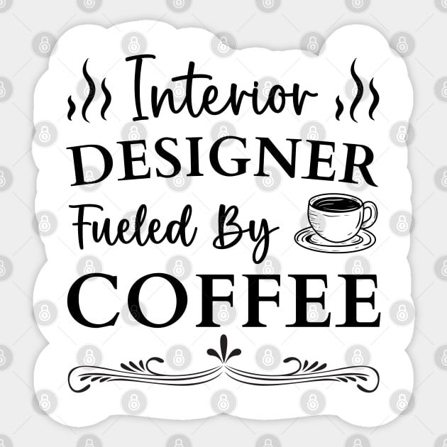 Interior Designer Coffee Lover women interior design student Sticker by Printopedy